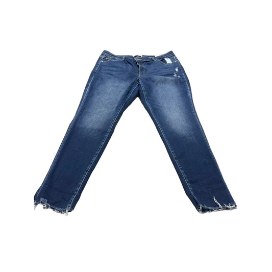 Jeans Straight By Kancan In Blue Denim, Size: 2x