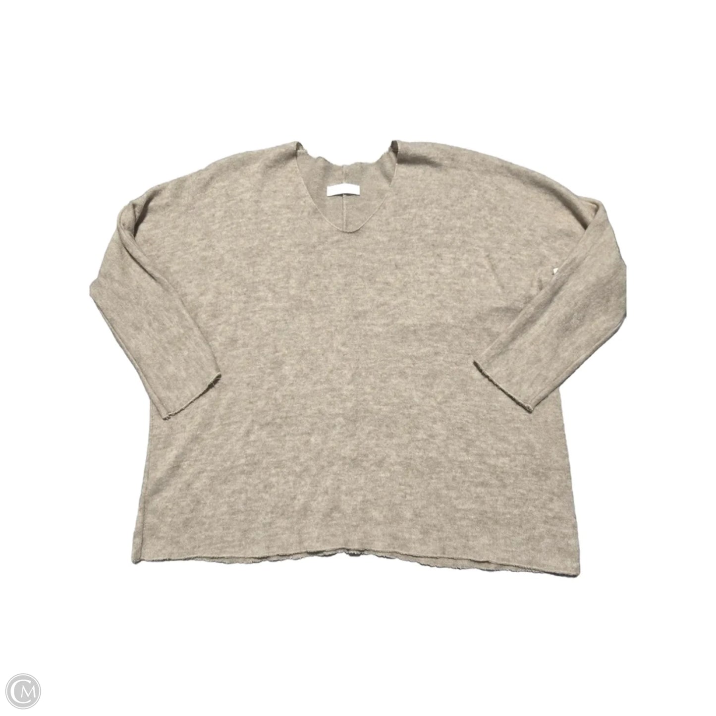 Top Long Sleeve By Cmc In Tan, Size: M