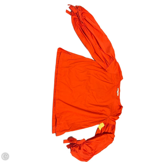 Blouse Long Sleeve By Loft In Orange, Size: Xs