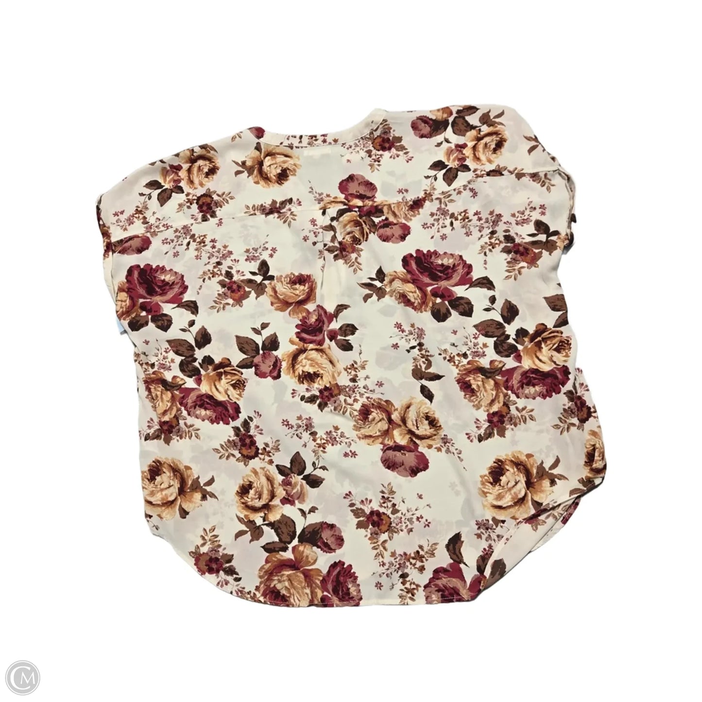 Top Short Sleeve By Maurices In Floral Print, Size: Xxl