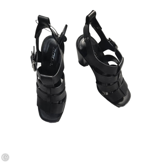 Sandals Heels Block By Soda In Black, Size: 6