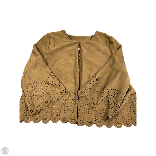 Top Long Sleeve By Stylus In Brown, Size: S