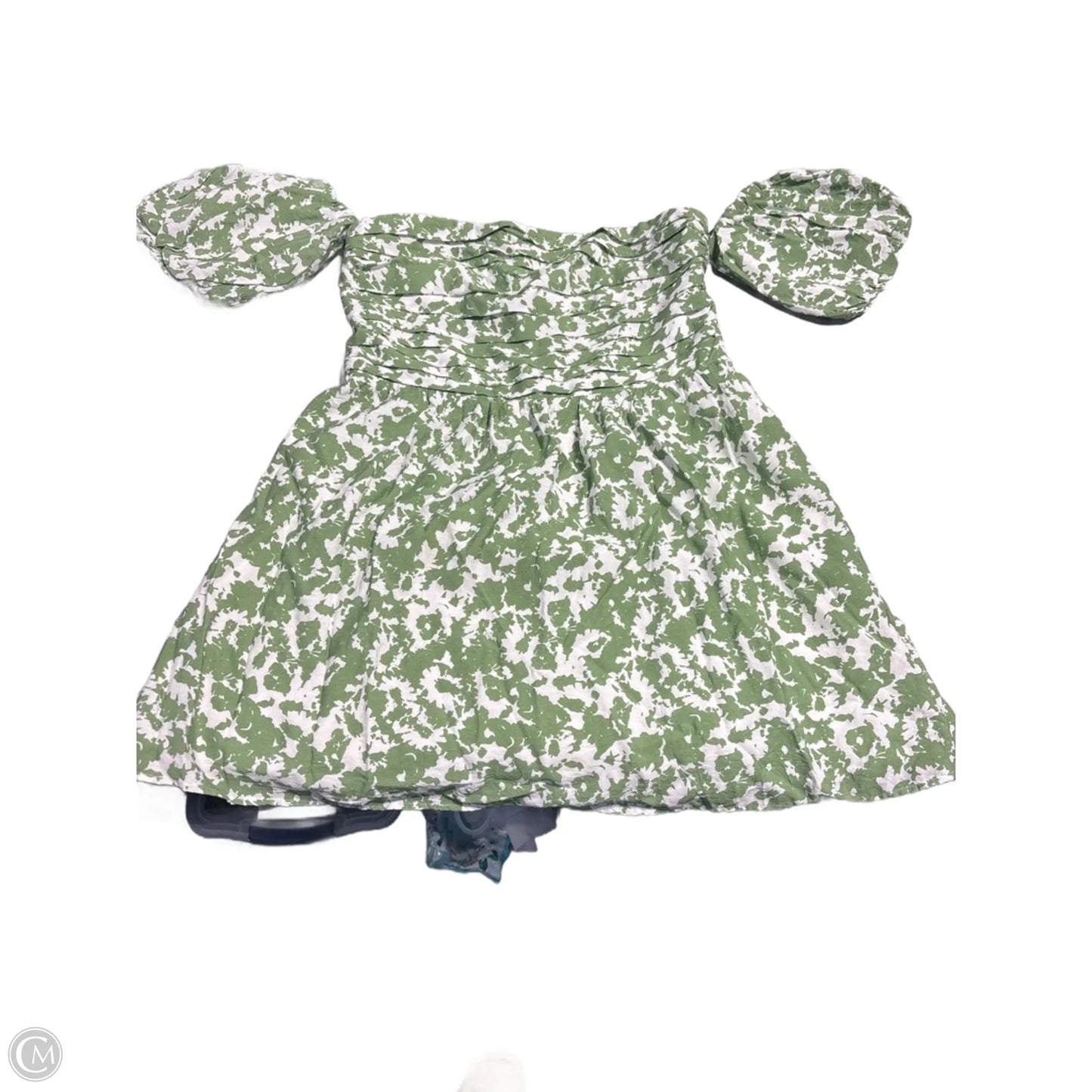 Dress Casual Short By Abercrombie And Fitch In Green & White, Size: Xl