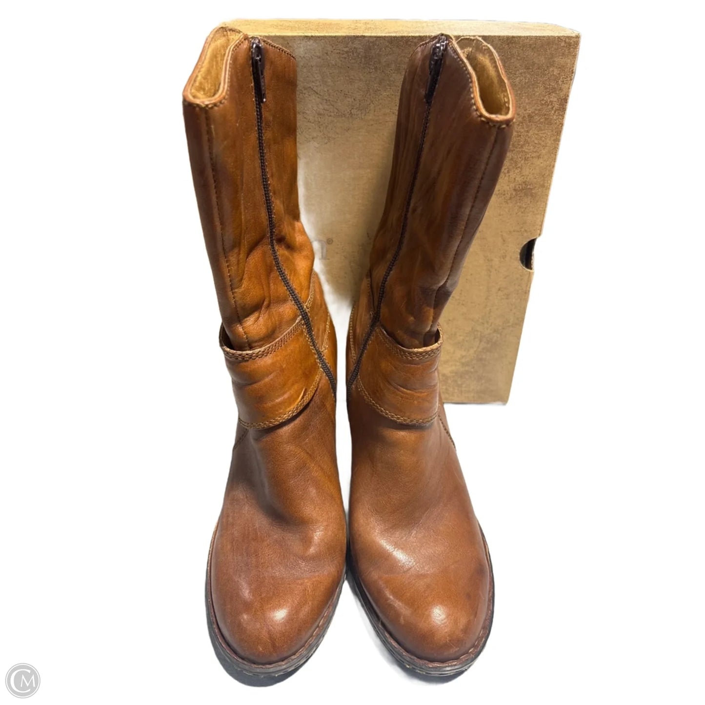 Boots Ankle Heels By Born In Brown, Size: 7.5