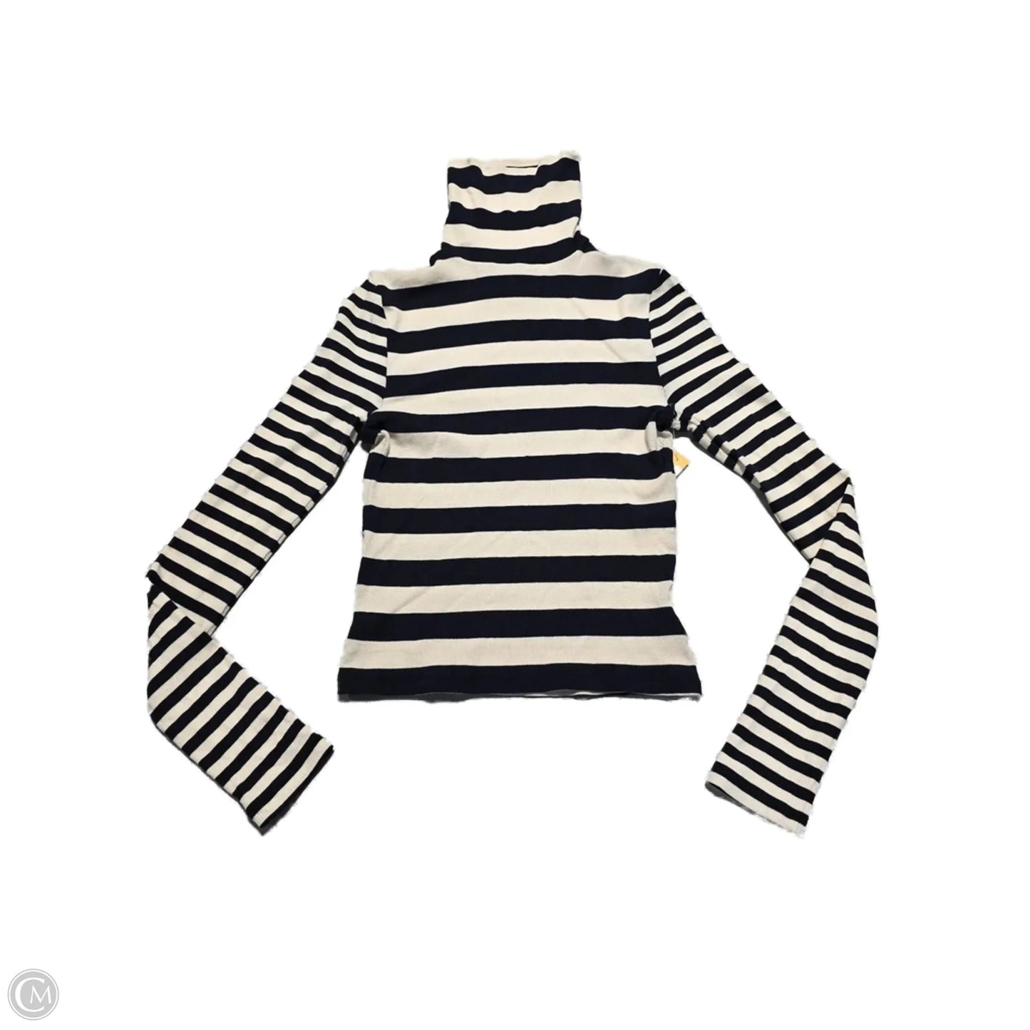 Top Long Sleeve By Madewell In Striped Pattern, Size: S