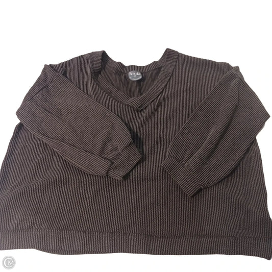 Top Long Sleeve By Arula In Black, Size: 1x