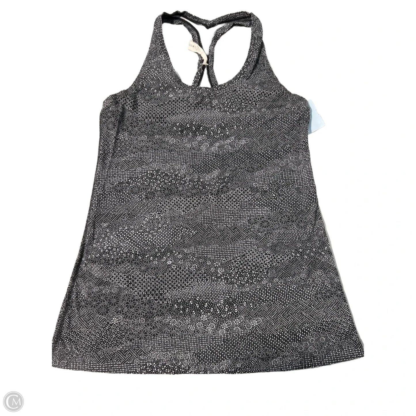 Athletic Tank Top By Lululemon In Black & Grey, Size: M