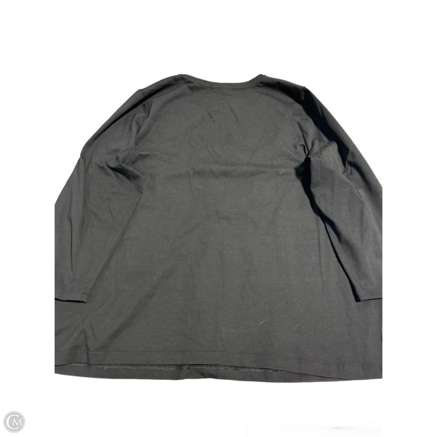 Top 3/4 Sleeve By Chicos In Black, Size: Xl