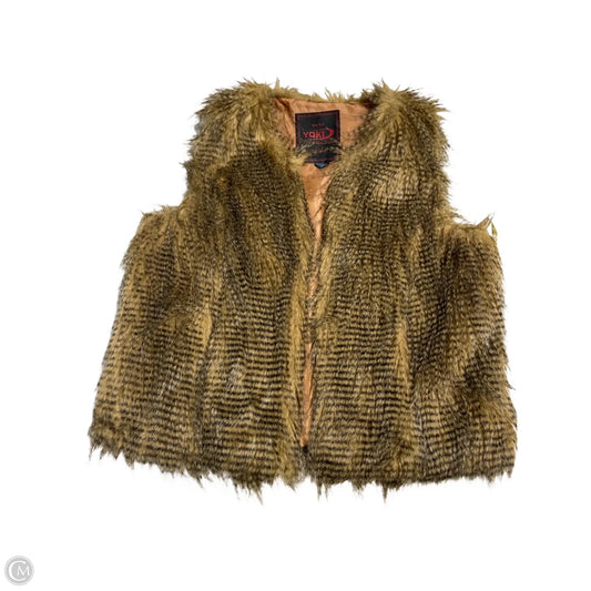 Vest Faux Fur & Sherpa By Yoki In Brown, Size: L