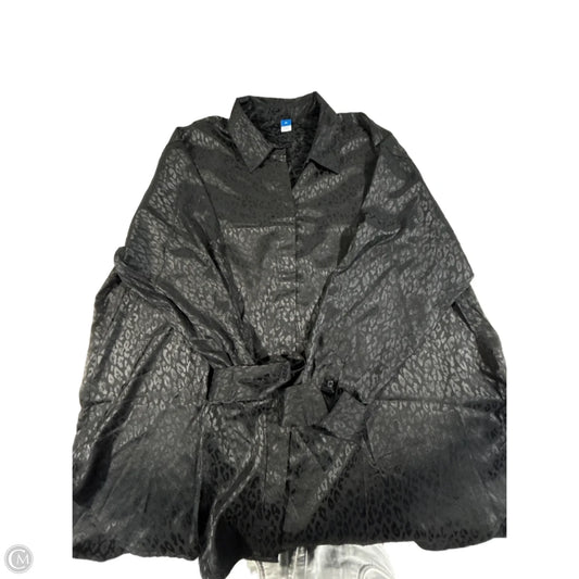 Blouse Long Sleeve By Old Navy In Black, Size: Xl