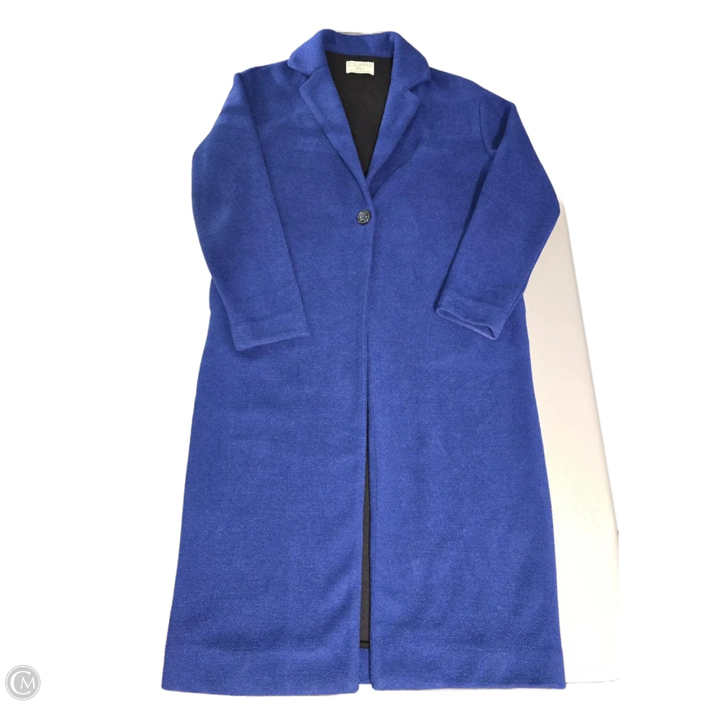 Coat Trench Coat By Z Supply In Blue, Size: Xs
