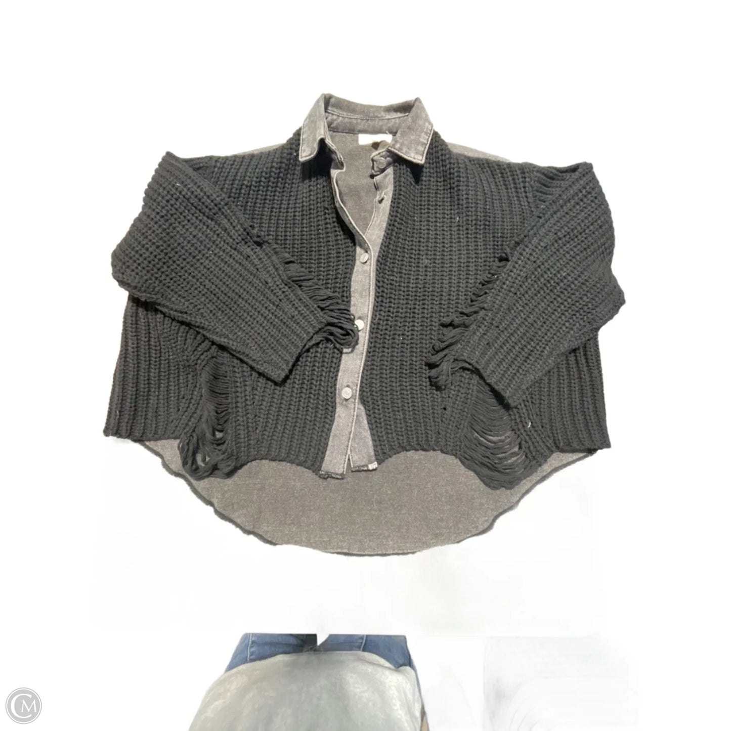 Jacket Denim By Cmc In Black, Size: S