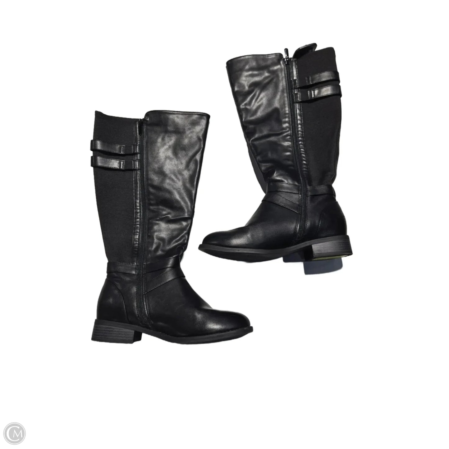 Boots Mid-calf Flats By Torrid In Black, Size: 9