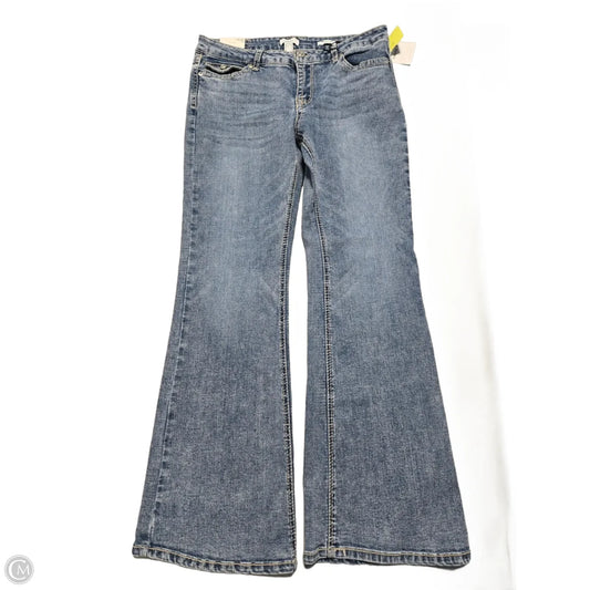 Jeans Flared By Forever 21 In Blue Denim, Size: 12
