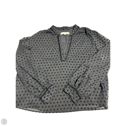 Top Long Sleeve By Loft In Black, Size: L