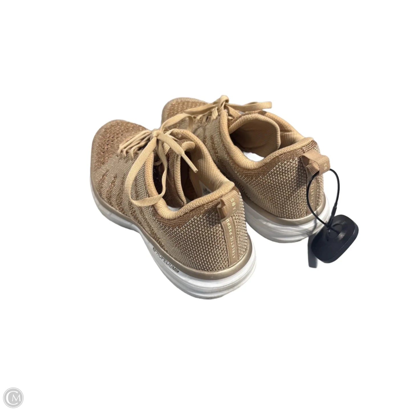 Shoes Designer By Apl In Gold, Size: 8.5
