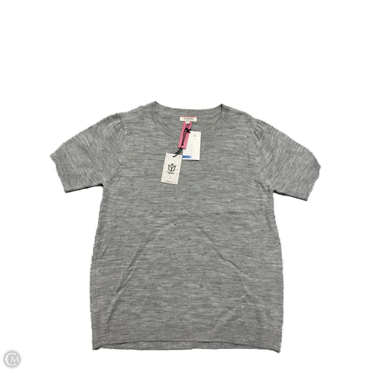 Top Short Sleeve By Andree By Unit In Grey, Size: L