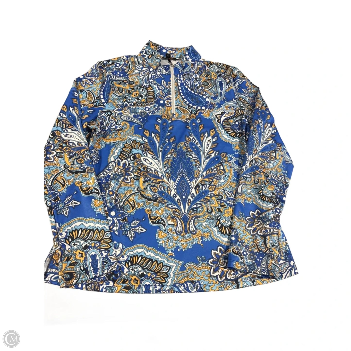 Top Long Sleeve By Cmc In Blue, Size: L