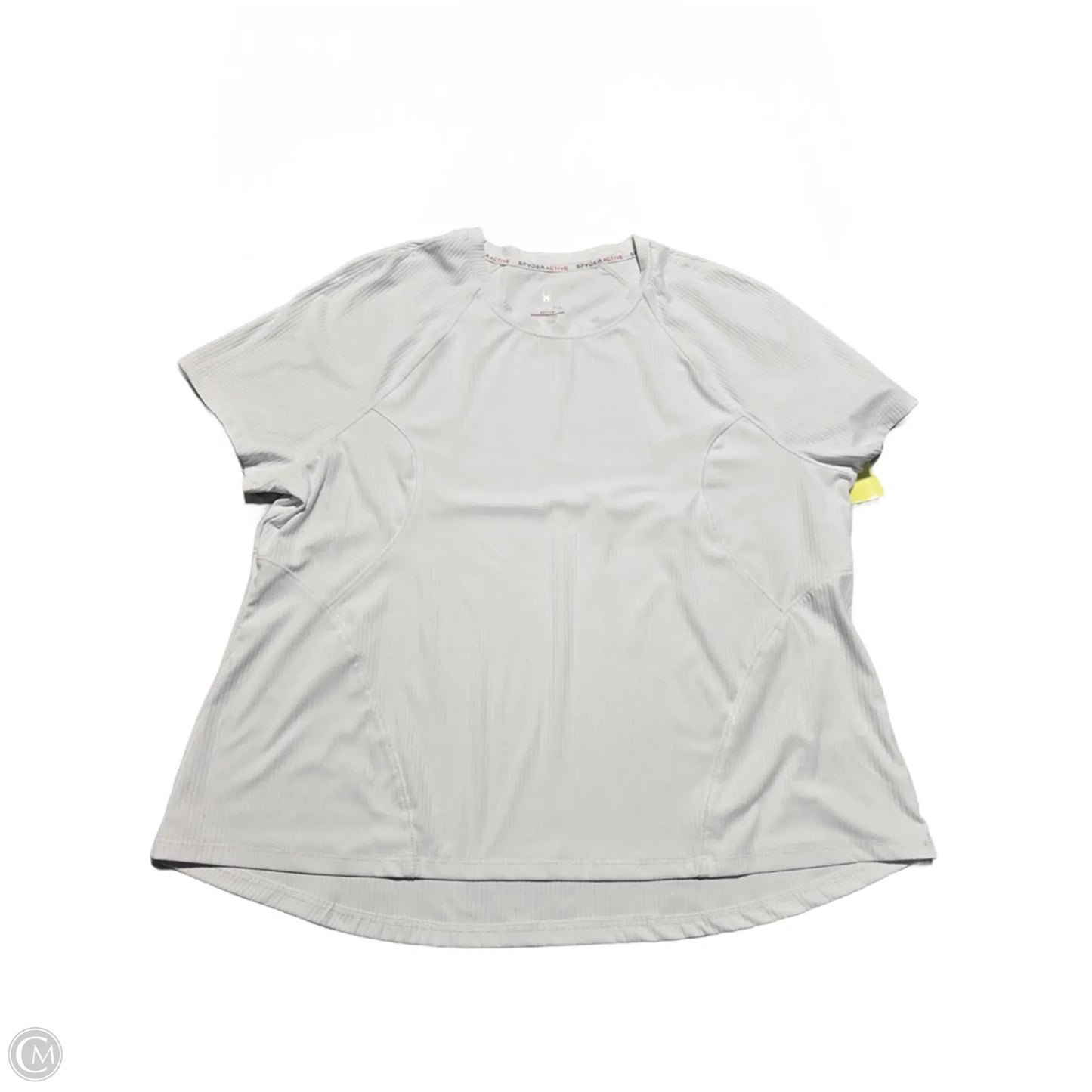 Athletic Top Short Sleeve By Spyder In White, Size: Xxl