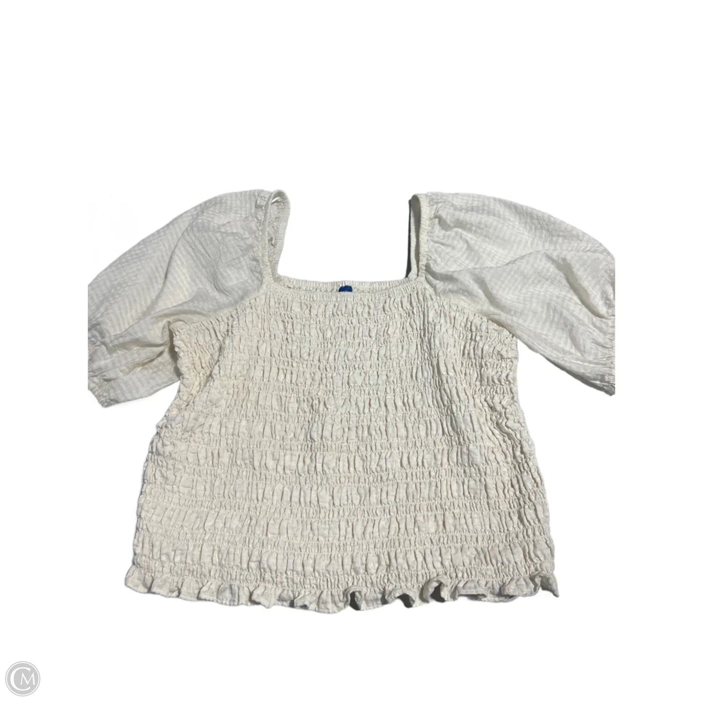 Top Short Sleeve By Old Navy In Cream, Size: Xxl