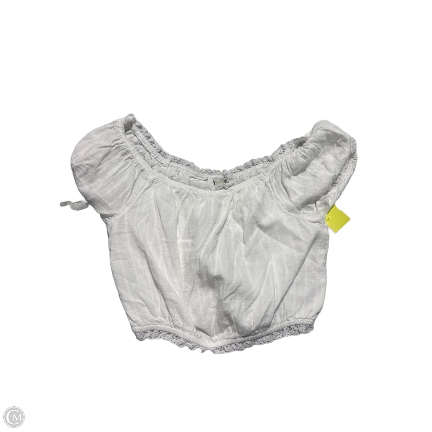 Top Short Sleeve By American Eagle In White, Size: Xs