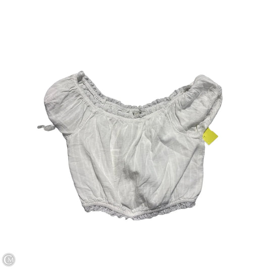 Top Short Sleeve By American Eagle In White, Size: Xs