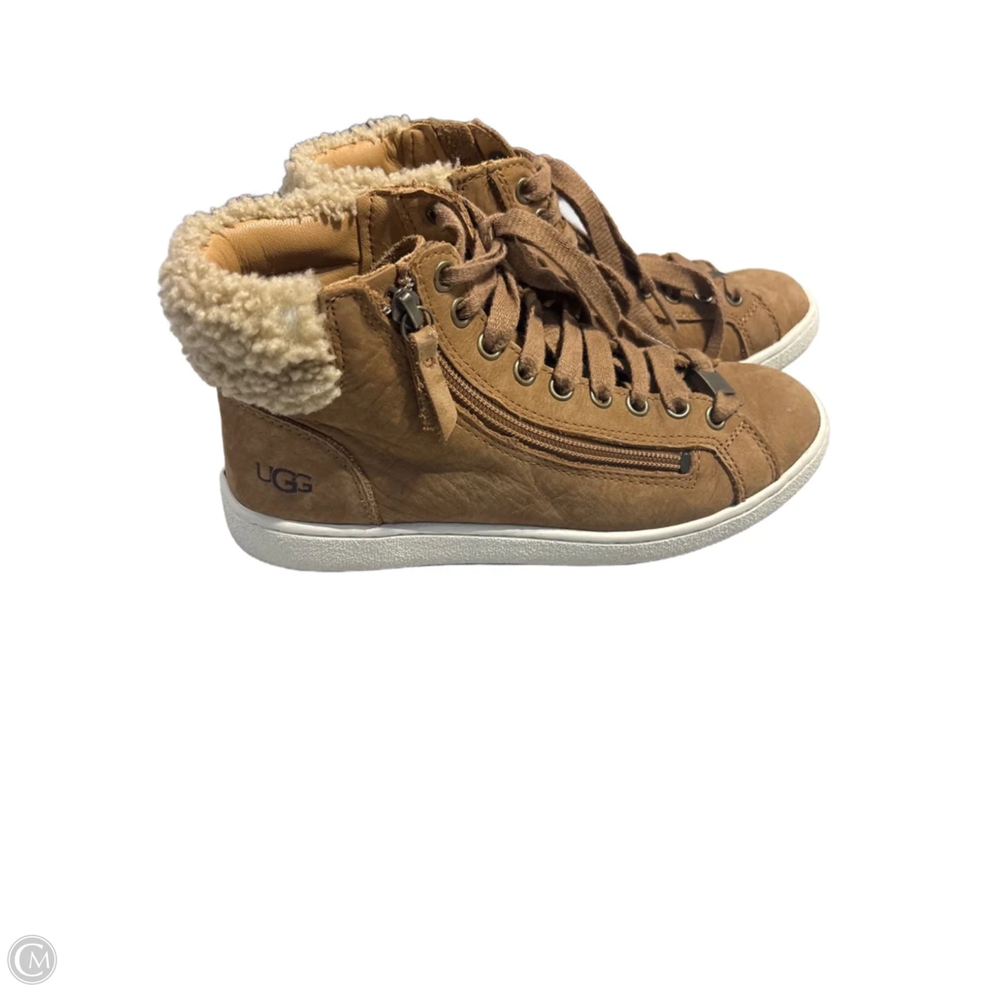 Boots Designer By Ugg In Brown, Size: 6.5