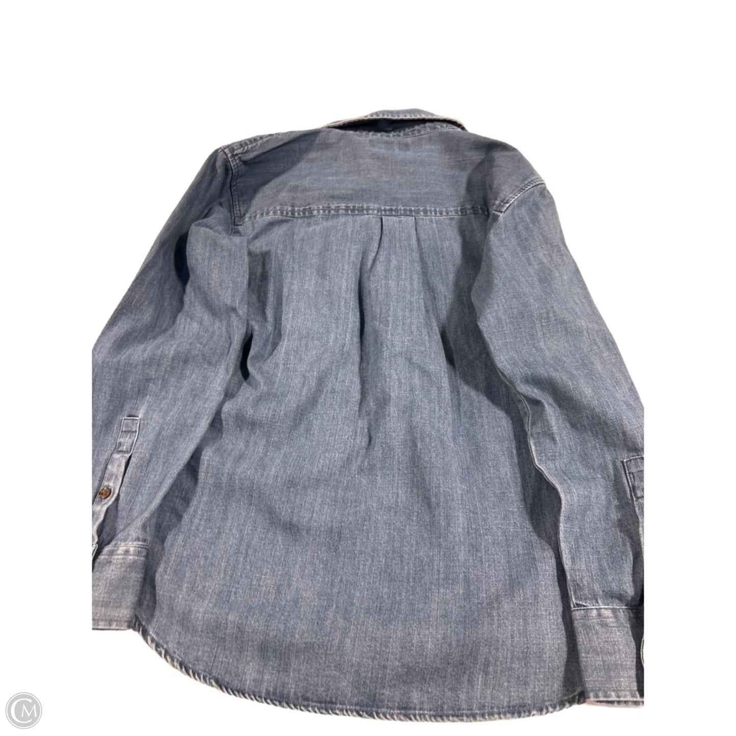 Top Long Sleeve By Banana Republic In Blue, Size: S