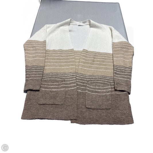 Cardigan By Staccato In Brown & Cream, Size: M