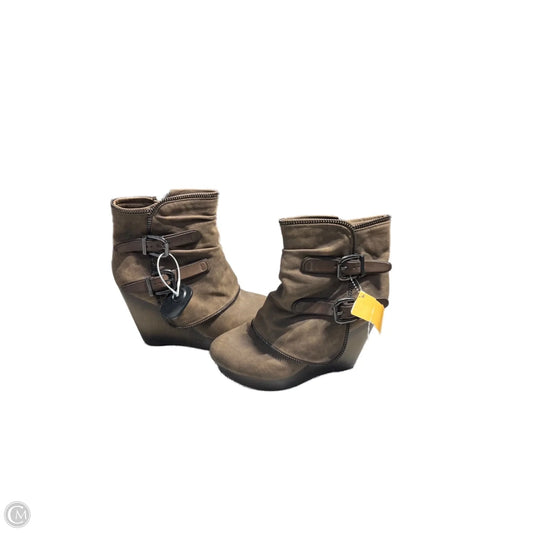 Boots Ankle Heels By Not Rated In Brown, Size: 11