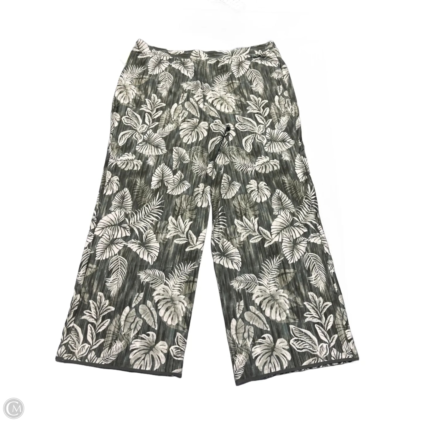 Pants Linen By D&co. In Green, Size: 16