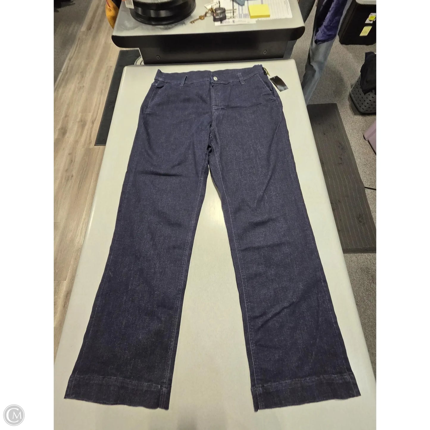 Jeans Wide Leg By D&co. In Blue Denim, Size: 18