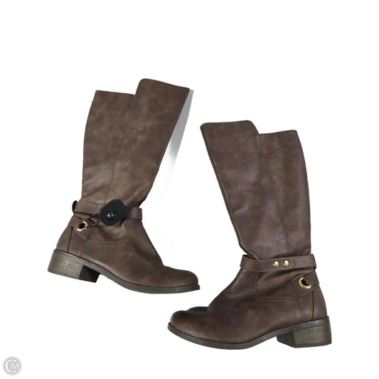 Boots Mid-calf Flats By Cmc In Brown, Size: 9