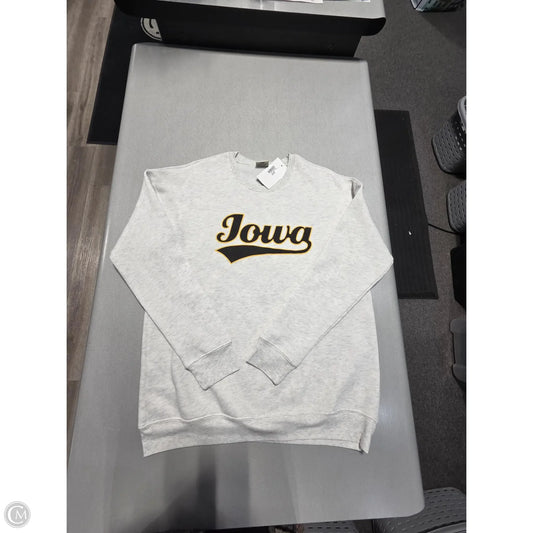 Top Long Sleeve By Oat In Grey, Size: L