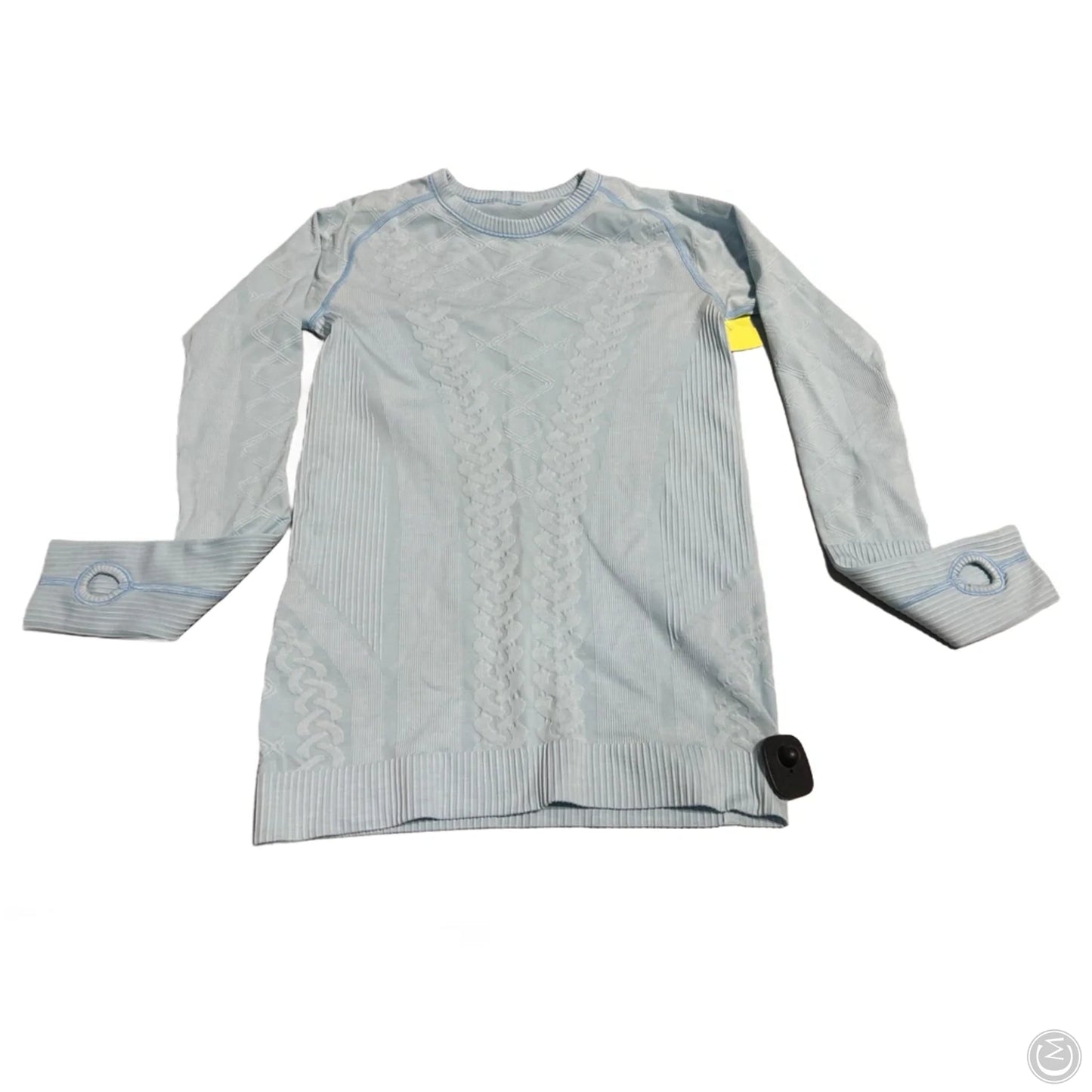 Athletic Top Long Sleeve Collar By Lululemon In Blue, Size: S