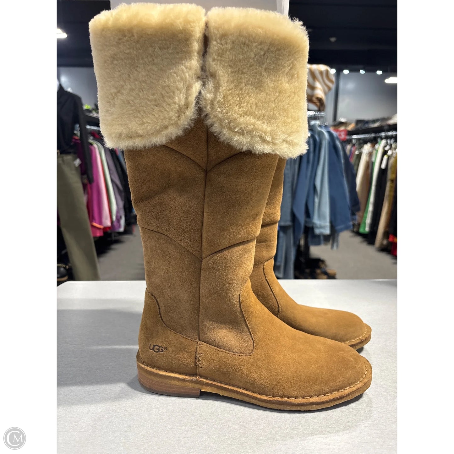 Boots Designer By Ugg In Tan, Size: 8