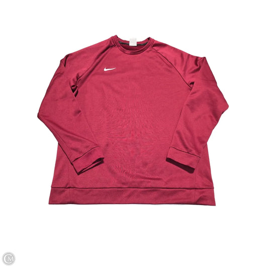 Athletic Sweatshirt Crewneck By Nike In Red, Size: L