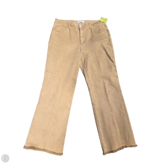 Jeans Wide Leg By Zenana In Tan, Size: 16