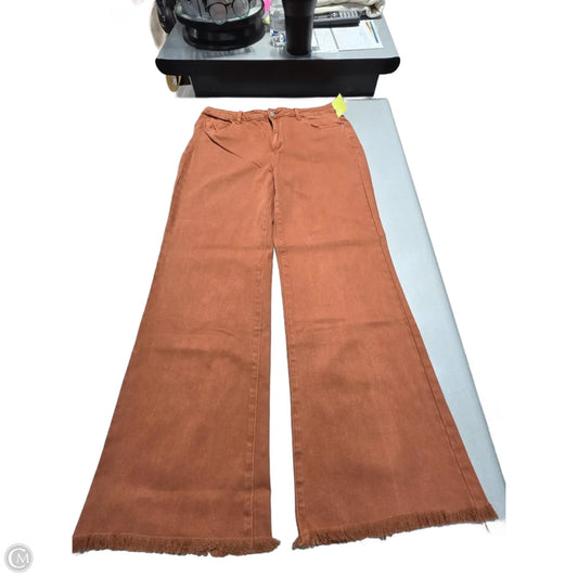 Jeans Wide Leg By Zenana In Orange, Size: 16