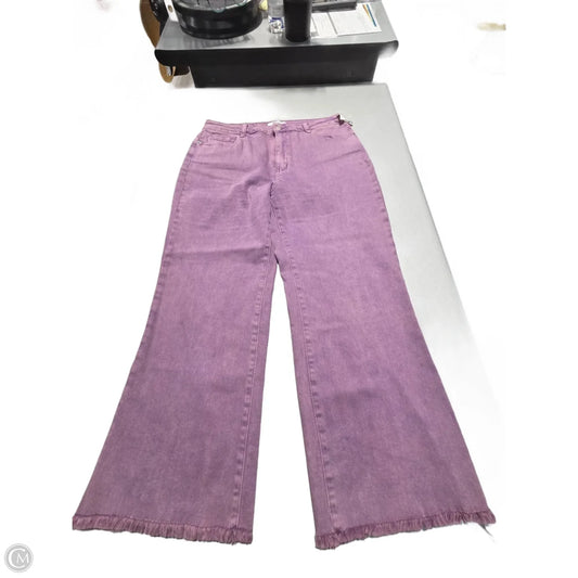 Jeans Wide Leg By Zenana In Purple, Size: 16