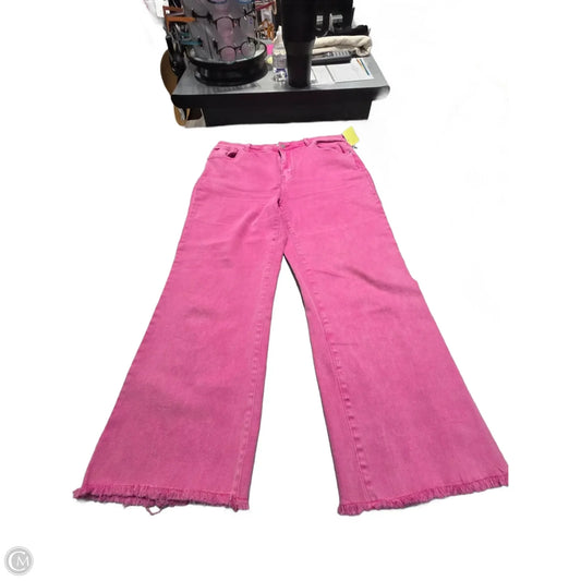 Jeans Wide Leg By Zenana In Pink, Size: 16