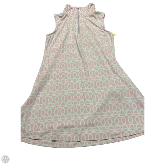 Dress Casual Short By Lulu B In Pink & White, Size: Xl