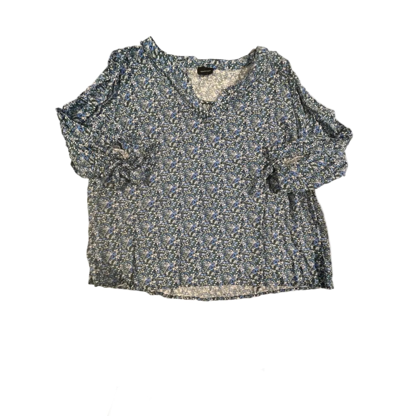 Top 3/4 Sleeve By Jones And Co In Floral Print, Size: 2x
