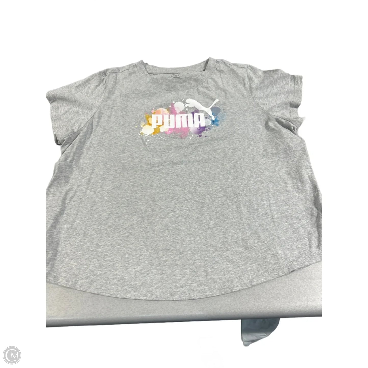 Top Short Sleeve By Puma In Grey, Size: 2x