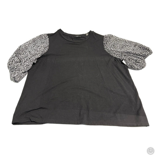 Top Short Sleeve By Tahari In Black, Size: 1x