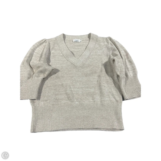 Sweater Short Sleeve By Cmc In Tan, Size: M