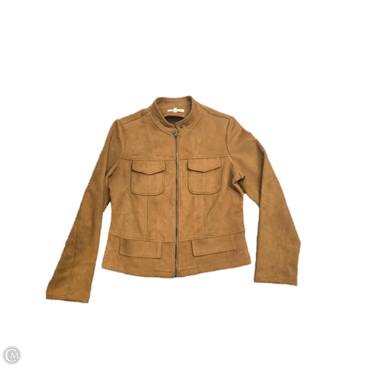 Jacket Denim By Solitaire In Brown, Size: S