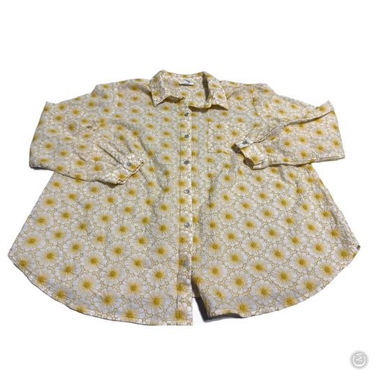 Top Long Sleeve By J. Jill In Yellow, Size: Xl