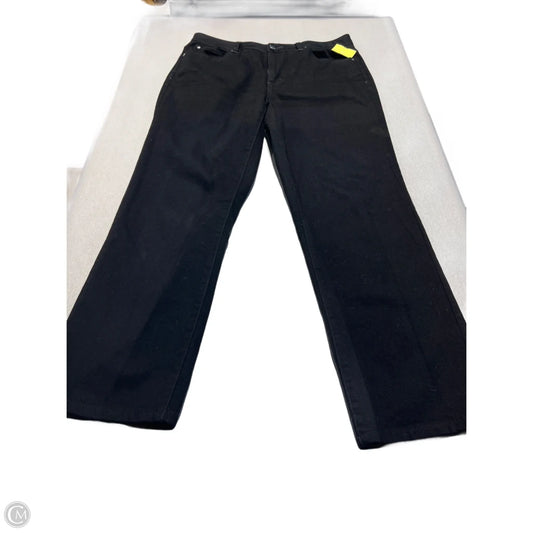 Jeans Straight By Tribal In Black, Size: 12