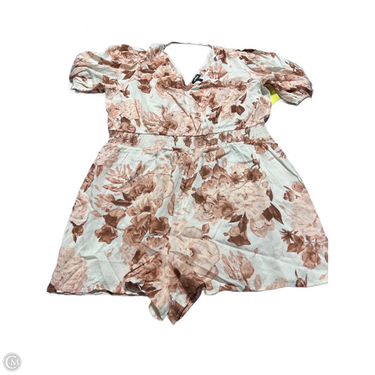 Romper By Express In Brown & Cream, Size: Xl